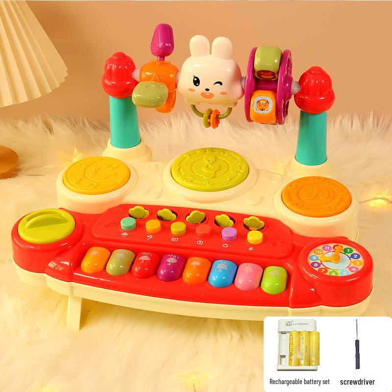 Téléphone et Piano Jouet Multifonctionnels pour Enfants avec Lumières et Musique pour l'Éducation Précoce