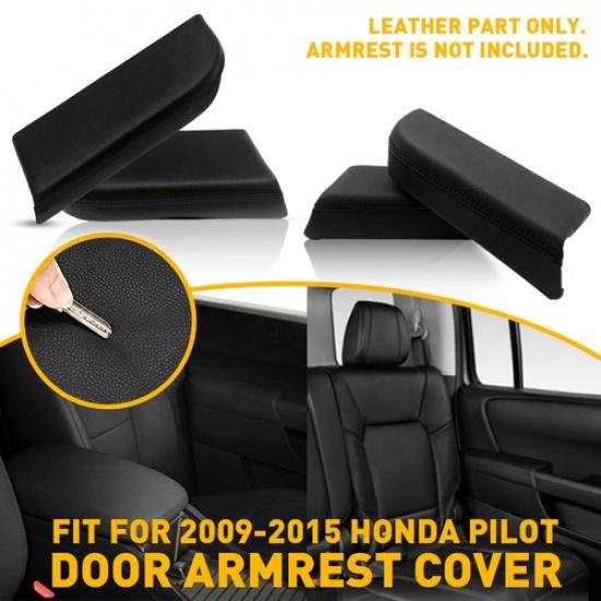 For 2009-2015 Honda Door Pilot Front Rear Cover Panels Armrest Leather Black
