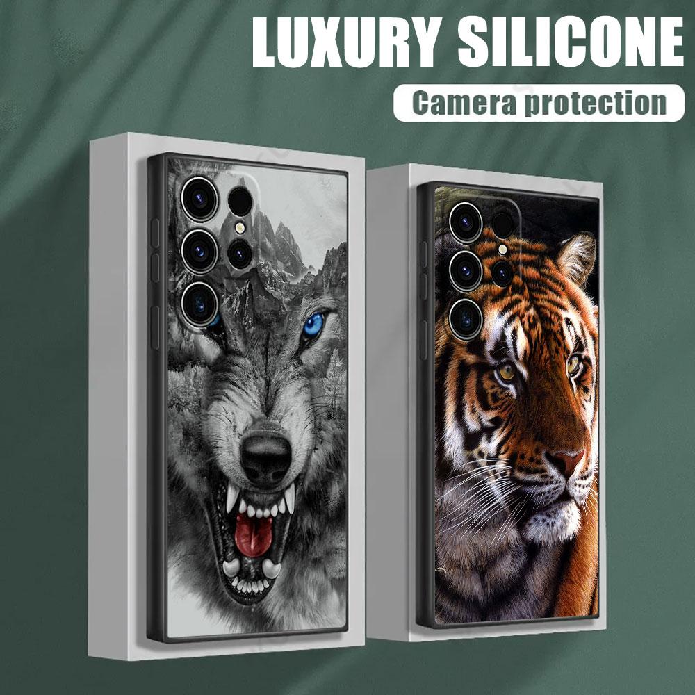 Wolf Lion Tiger Animal S26Ultra Case For Samsung Galaxy S26 S25 S24 S23 S20 S21 FE S22 Ultra S25 Plus 5G Cases Soft Phone Cover