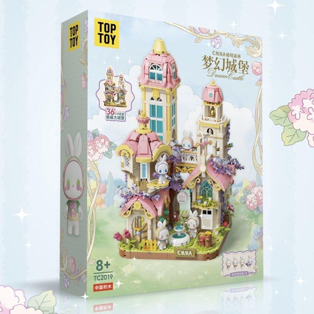 

New EMMA Secret Forest Dream Castle Building Blocks Street Scene Assembling Model Toy Kawaii Desktop Decorations Christmas Gift NO BOX