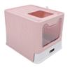Enclosed Cat Litter Box Stainless Steel Large Drawer Style Odor Proof Anti Splashing Foldable Cat