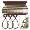 12Pcs Christmas Garland Ties 20 Inches Reusable Flexible Wreath Hanging Ropes Wreath Twist Tie for Banister Railings Stairs Trees Holiday Decoration