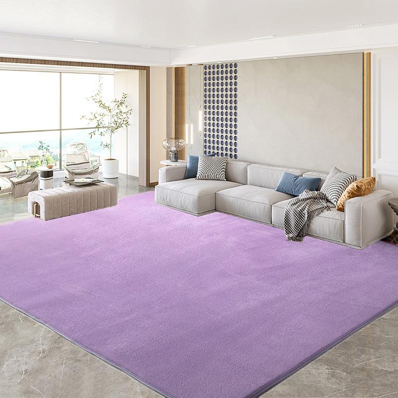 Soft Coral Fleece Carpet For Living Room Sofa Coffee Table Rug Kids Bedroom Soundproof Mat Balcony Cushion Home Decor Gray