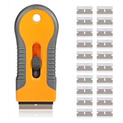 Herramientas de limpieza de calcomanías para automóviles, rascador de cuchillas, removedor de tinte de ventana con 20 hojas