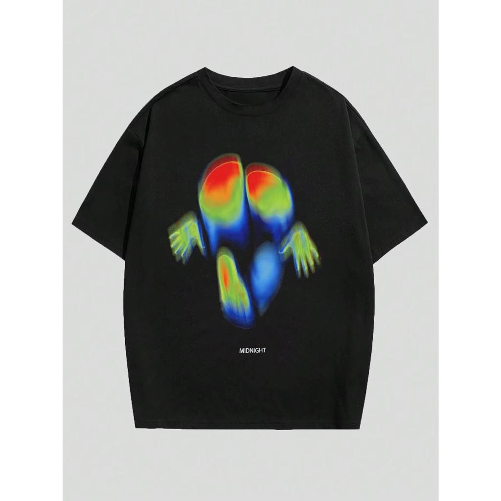 Summer Pattern Printed Tshirt Casual Fashion Harajuku Street Fashion Style Pure Cotton Tshirt Suitable For Both Unisex And Unisex