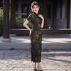 Black national style new Chinese style daily Suzhou long cheongsam improved young 1011 new women's high-end catwalk