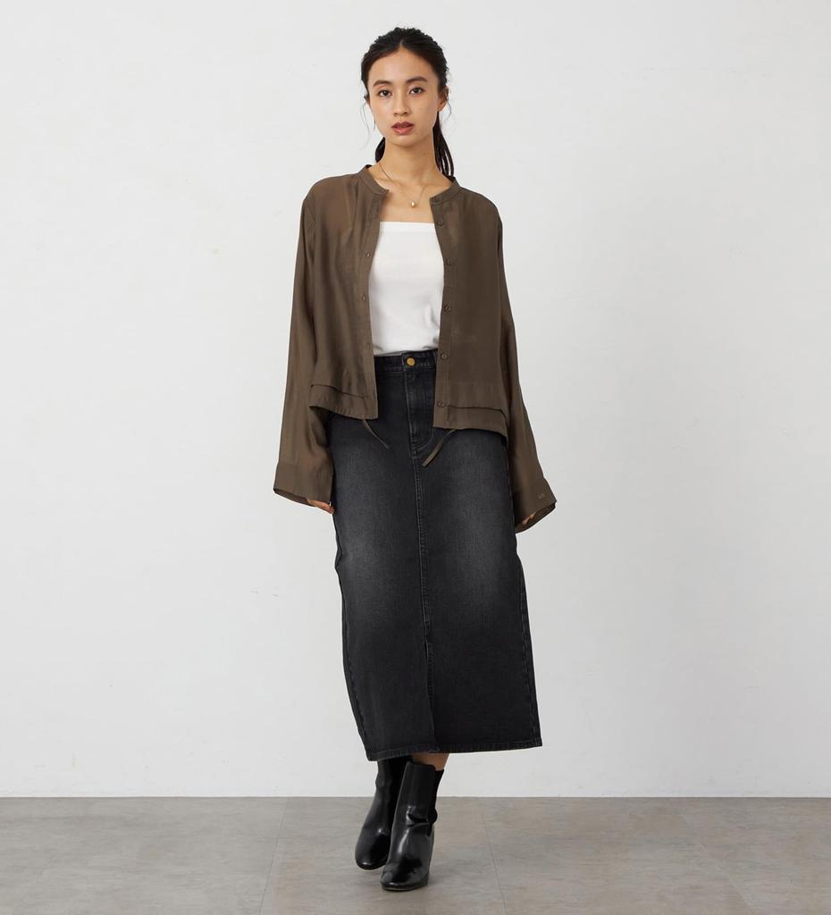 Lee BABE Stretch Denim Skirt In Sizes Black Denim Mid-Length (Available XS-XL) Women's