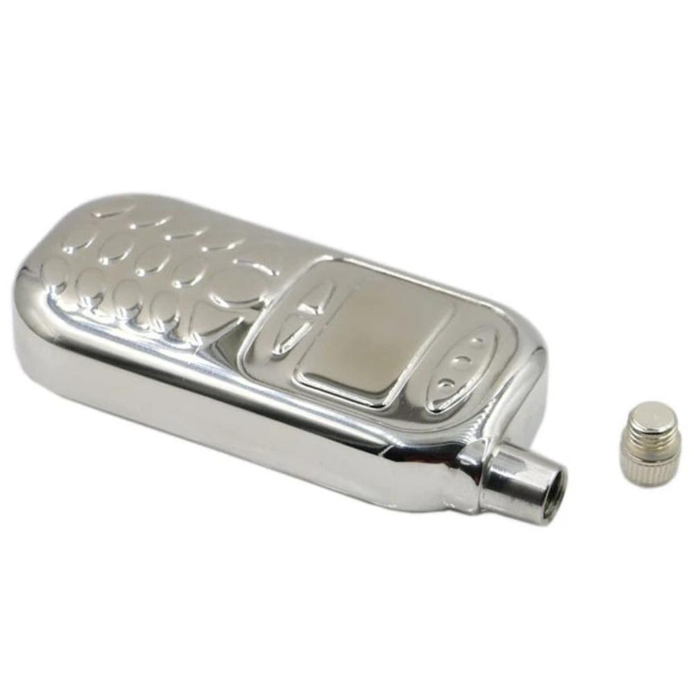 Stainless Steel Whisky Flagon 3oz Wine Bottle Drinkware Phone Shaped Hip Flask  Camping