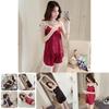 Luxurious And Sexy Women's Faux Silk Camisole Pajama Set Thin Breathable Sleepwear