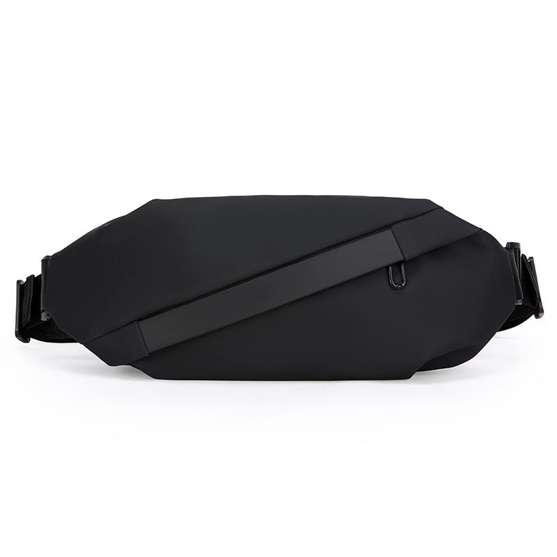

Мужская водонепроницаемая поясная сумка Легкая беговая поясная сумка с регулируемым ремнем Сумка-кроссбоди без рук для спортзала, пеших прогулок чёрный