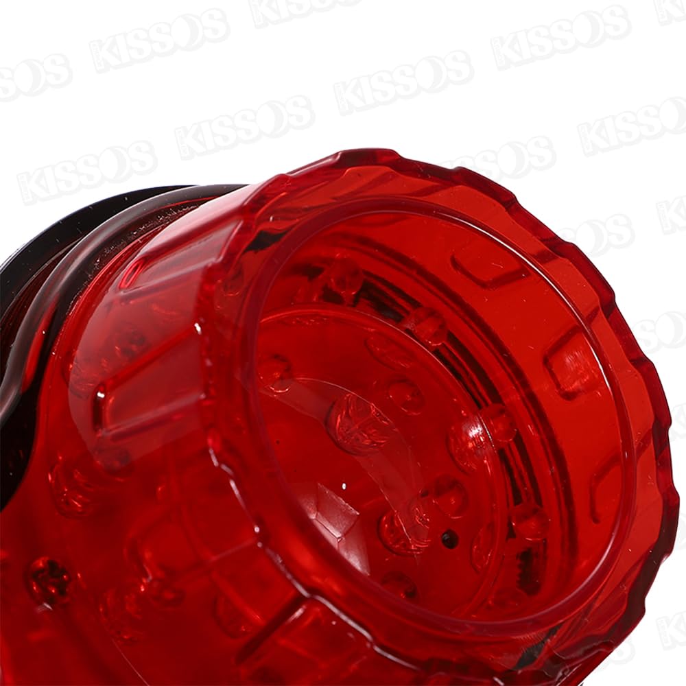 Motorcycle LED Twin Tail Lights with Integrated License and Turn 12V Universal Mounting Bracket Brake, Plate, Signals, (Red)