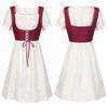 Foreign Trade Hot-Selling European and American Plus-Size Steampunk Gothic Victorian Era Ruffled Sleeveless Dress for Women