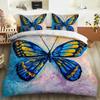 3D Butterfly Themed Bedding Set with Colorful Wing Pillowcases and Duvet Covers 2 or 3 Pieces AU180 * 210 Full Size Home Decoration