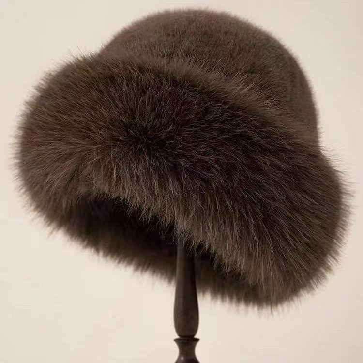 New winter hat plush autumn and winter fashion foreign style versatile cold proof thickened warm Mongolian hat
