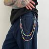 Jeans Chain Punk Belt Chain Zinc Zinc Zinc Alloy Pants Chain Colorful Rhinestone Bead Waist Chain  Female