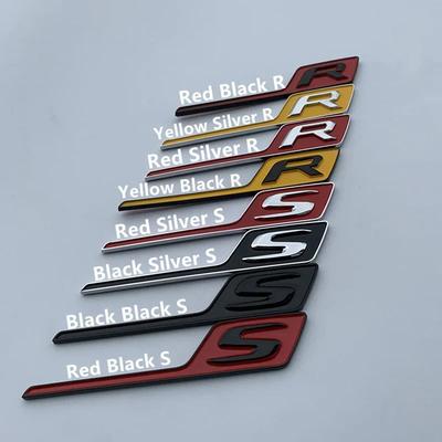 1Pc Car Styling New Long S R Letter Trunk Emblem Logo Badge Sticker For GTR GTS C63S E63S GLC63S GLE63S