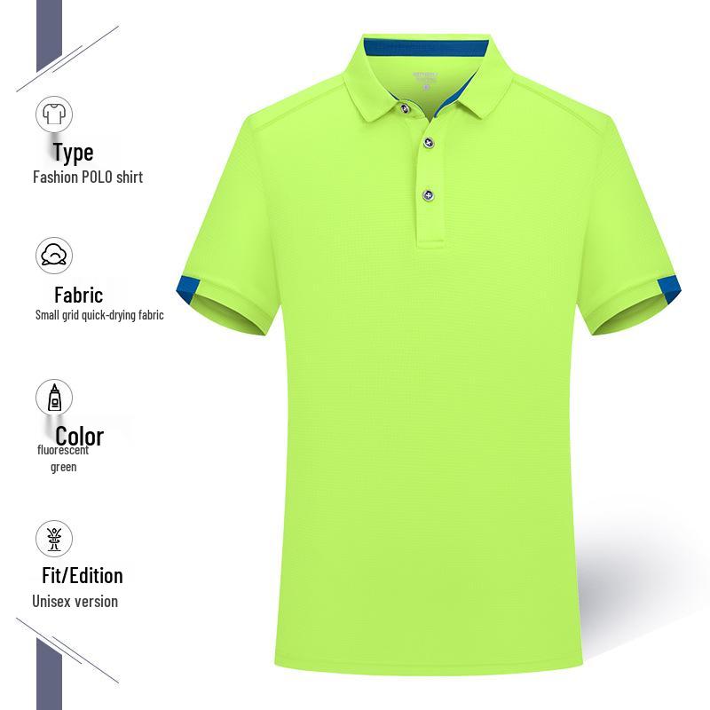 Unisex Custom Logo Quick-Dry Ice Silk Polo T-Shirt for Work & Events – Short Sleeve, Summer Style