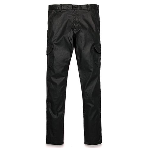 Ludeumakeu Slim Cargo Pants (Coated Black)