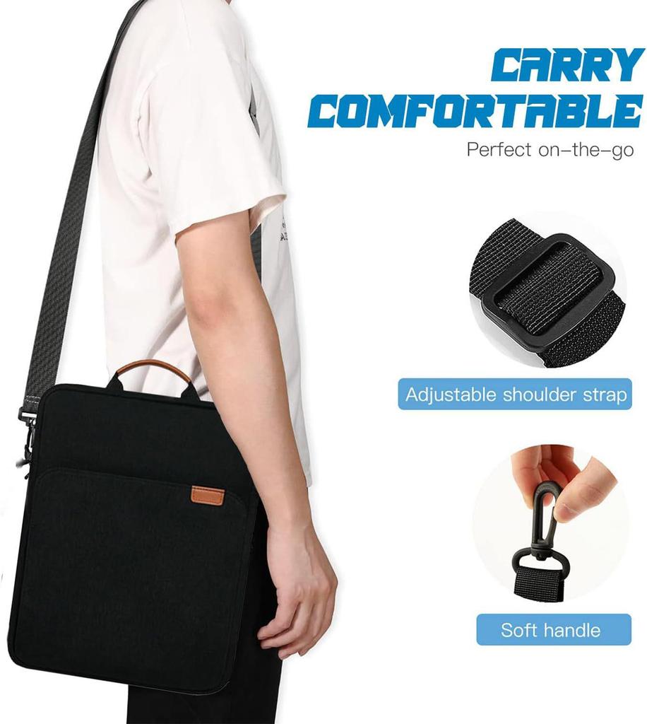 Large Capacity Crossbody iPad Tablet Bag for 9-13.3 Inch, Lightweight Single Shoulder Handbag
