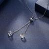 Rockyu brand jewelry - Popular necklace for women, sterling silver (925), pendant, tassel, crystal, Asian ethnic style.