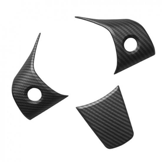 For Tesla Model 3 Y Carbon Fiber Steering Wheel Switch Button Trims Accessories