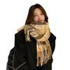 New high-end atmosphere plaid autumn and winter versatile scarf women's winter Korean version imitation cashmere student warm scarf