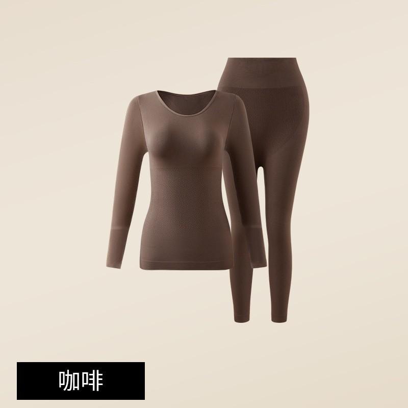 Womens Thermal Underwear Set Long Sleeve Top Pants Slim Fit Stretchy Base Layer Fall Winter