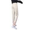 2025 Summer Beige High-Waist Slimming Loose Women's Jeans - Nine-Point Daddy Style