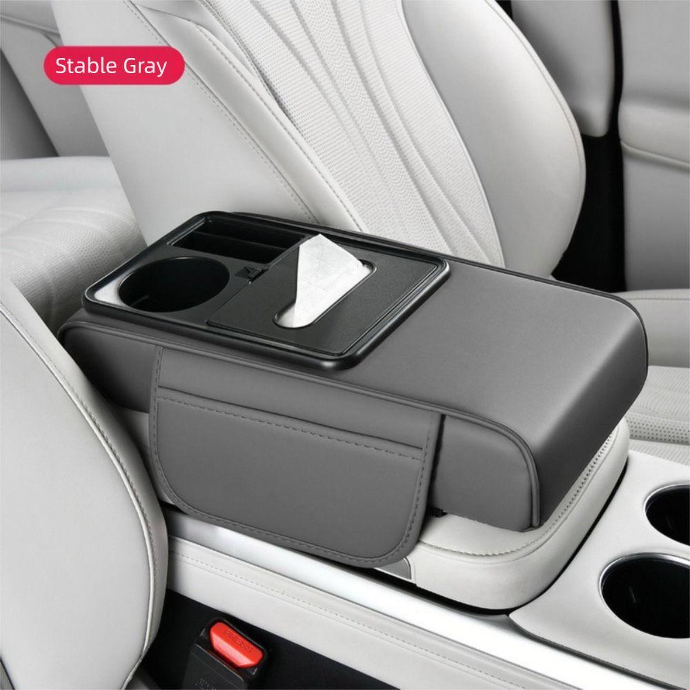 Tissue Box Armrest Heightening Pad with Cup Holder Car Console Console Pillow Trucks