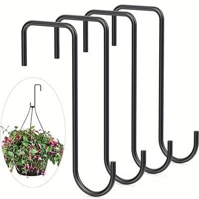 4 Fence Hooks, Hooks for Hanging Plants On Doors, Garden Hanging Support Hooks, Suitable for Indoor and Outdoor Plant Hanging, Bird Feeders, Lanterns