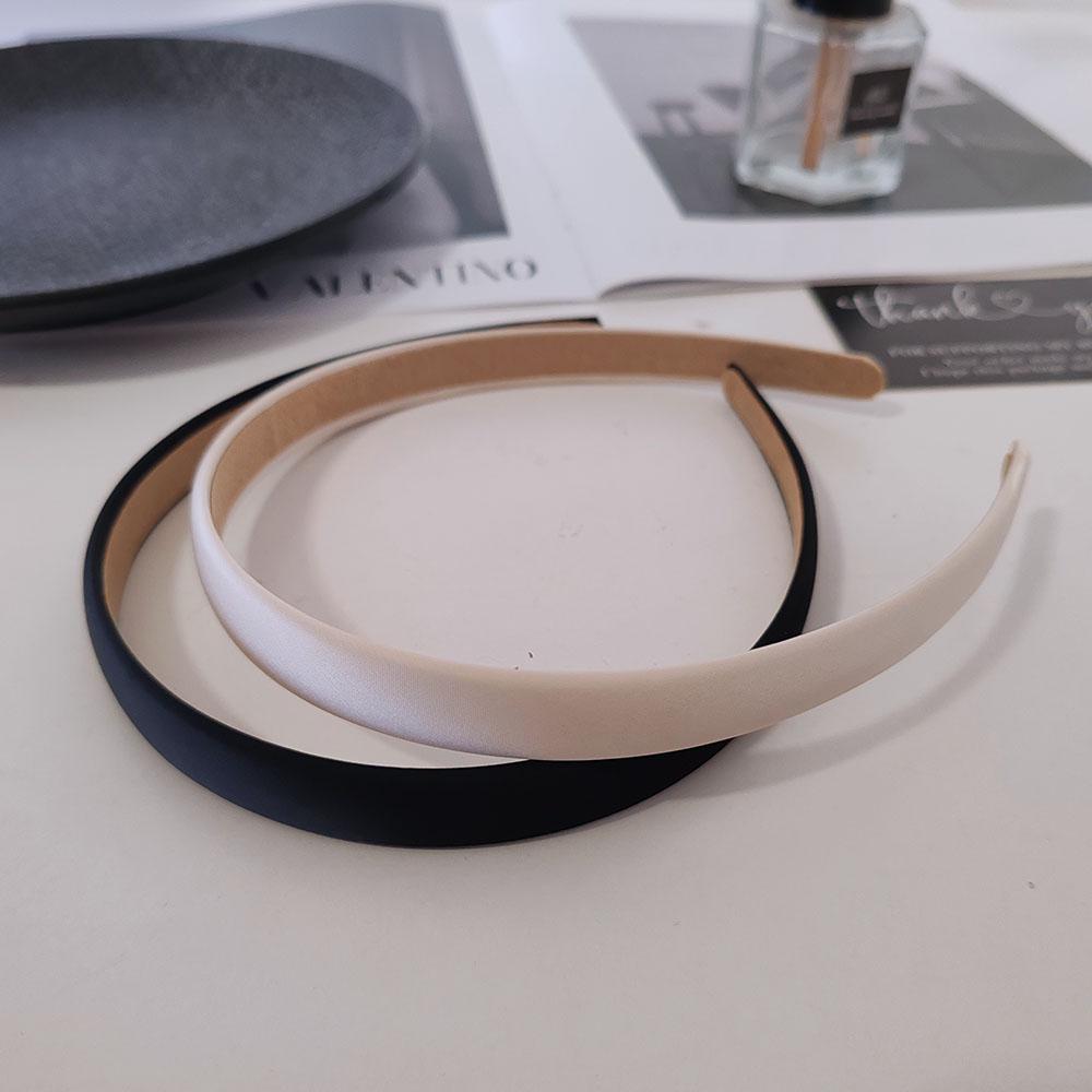 

2 шт. Ретро Премиум Сатин Однотонные Повязки на Голову Шириной 1,5 см для Женщин Девушек Винтажные для Вечеринки Подарок Корейские Аксессуары для Волос