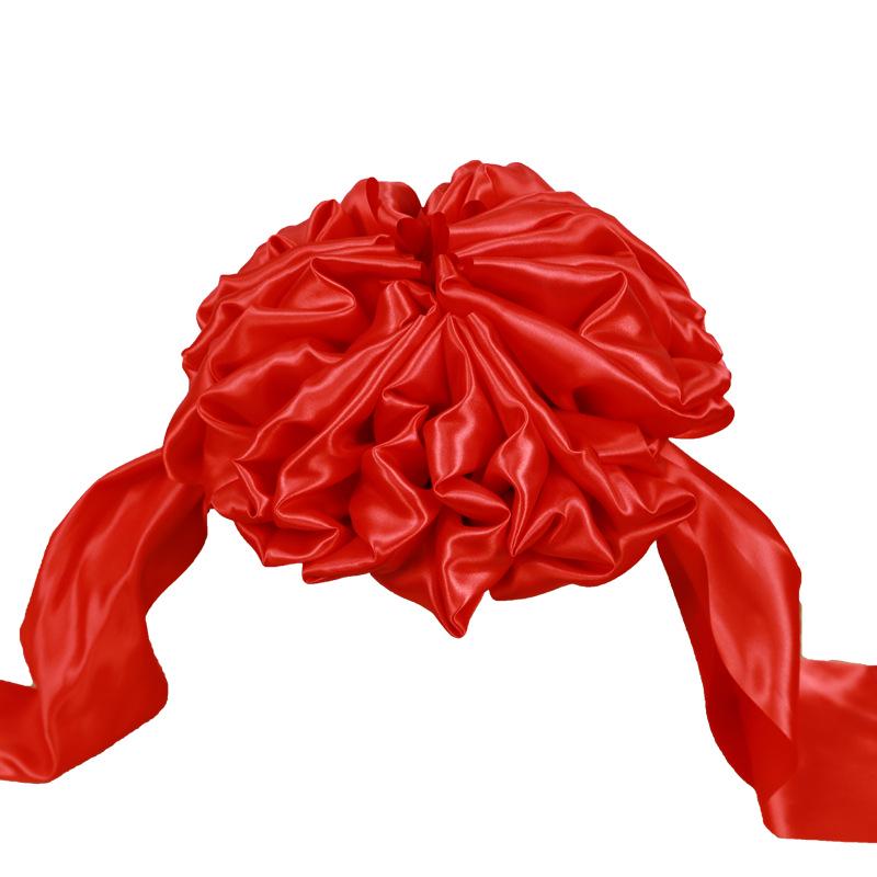 Große rote Seidenhortensienkugel für Hochzeiten, Banddurchschneidungen und Einweihungsfeiern