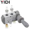 YIDI 4H21008 Pneumatikteil Handventil 4H210-08 Steuerung Kompressor 5-Wege 2-Port Schalter Anschlussstück Anschlussstück-Set