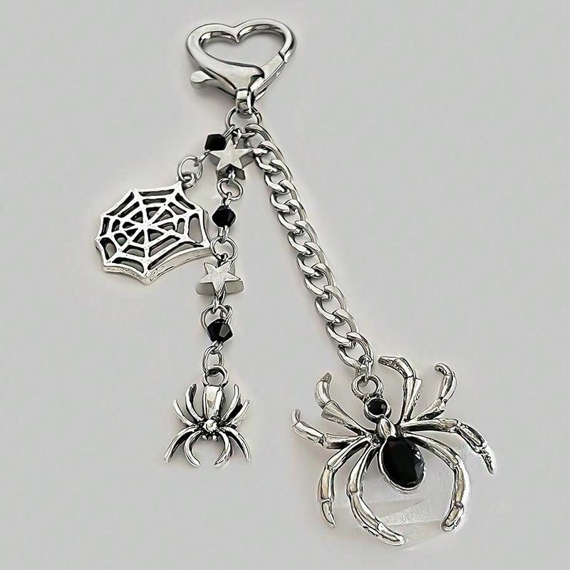 Imitation Pearl Bow Heart Pendant Bag Pendant Pink Strawberry Hollow Flower Tulip Beaded Keychain Accessories