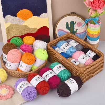 Polyacrylonitrile Fiber Soft Cotton Knitting Wool Yarn Thick Fiber Velvet Yarn Hand Knitting Wool Crochet Yarn For DIY Sweater