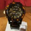 Used NIXON THE 42-20 CHRONO Tortoiseshell pattern New battery