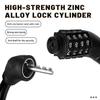 Bike Lock 4 Digital Code Anti-Theft Bicycle Cable Lock Stainless Steel Security Locks Portable Combination Code Padlock