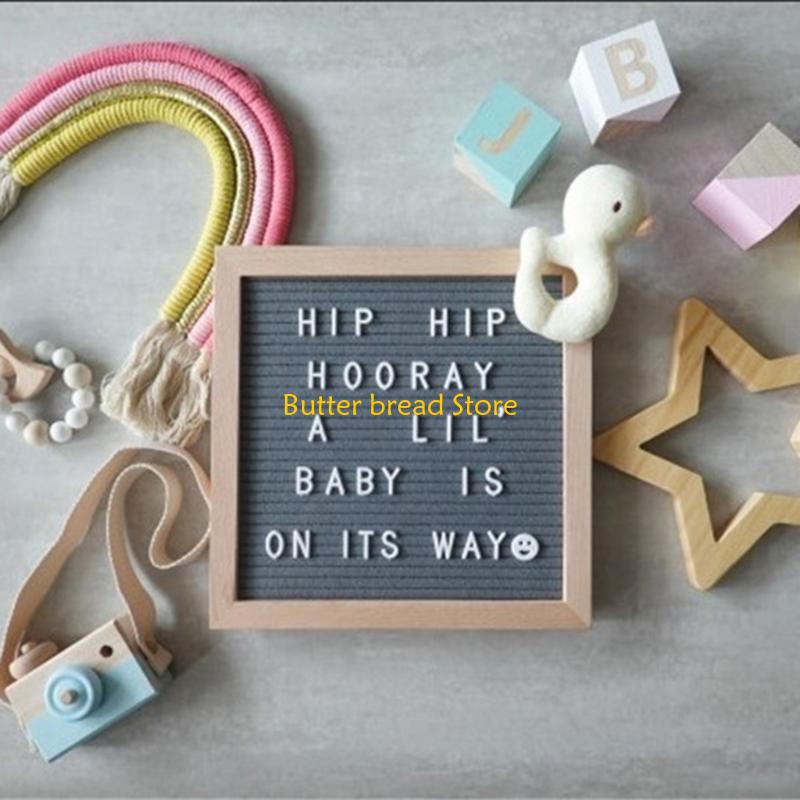 W89C Pregnancy Announcement Board Felt Board Message Board Set Wedding Welcome Sign