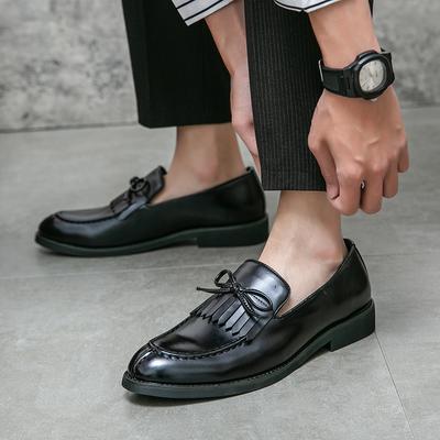 Italy Men Tassel Fashin Casual Shoes Autumn Leather Loafers Office Shoes for Men Driving Business Comfortable Slip On Shoes Men