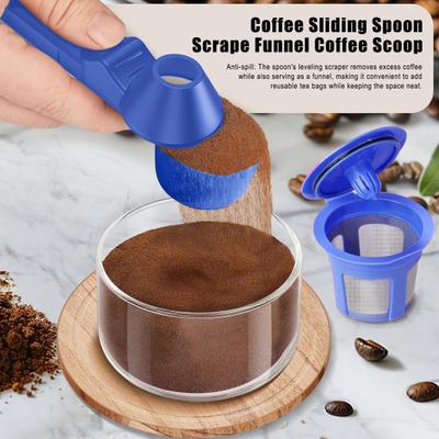 Coffee Spoon Funnel for Reusable K Type Cup Pods 2 Tablespoon Capacity Neat Tea Bag Filler Spoon Coffee Measuring Spoon