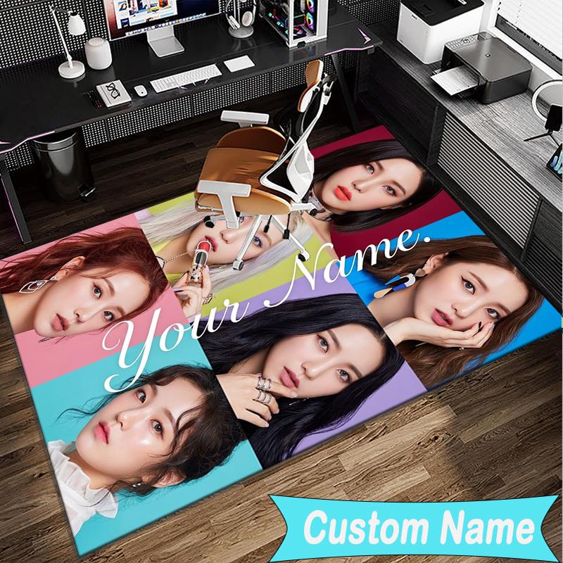 Custom Name Rug Kpop idle Area Rug Suitable for Indoor And Outdoor,Carpets for Homes, Offices,Living Rooms,Home Decor,Christmas Gift