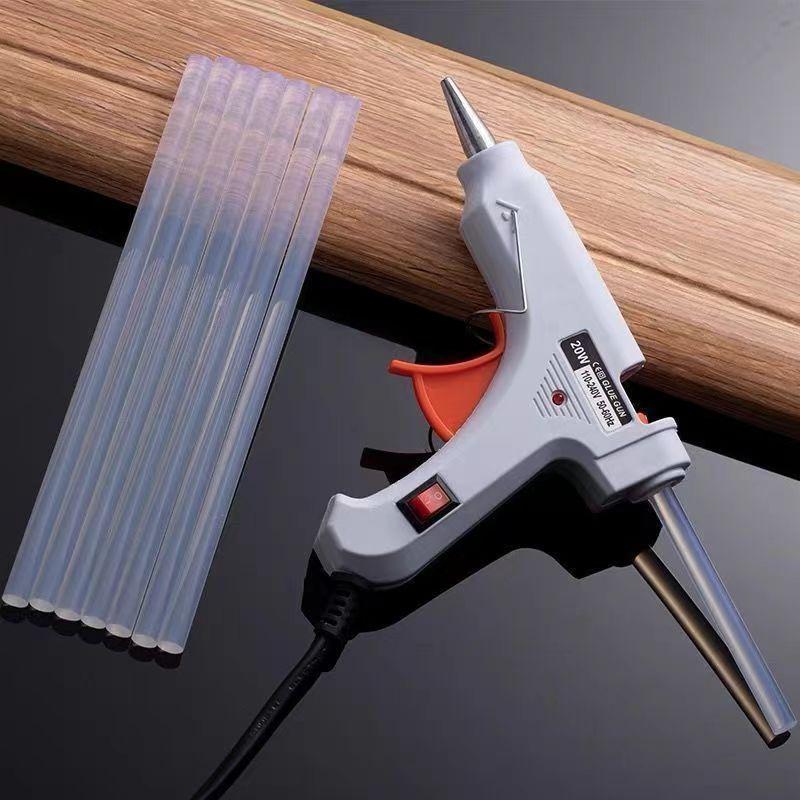 Safe DIY Hot Melt Glue Gun with Anti-Scald Design & Strong Glue Sticks for Household Handmade Projects
