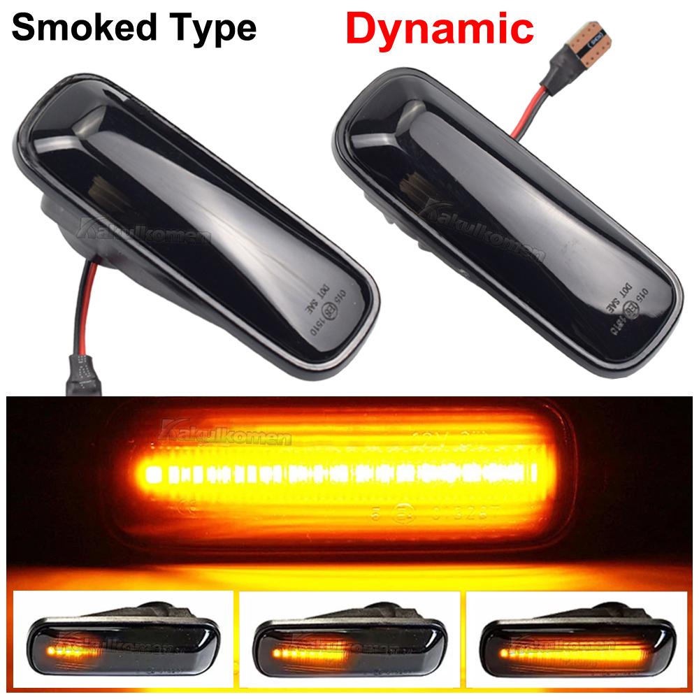 2Pcs Dynamic LED Side Marker Lights Turn Signal Indicator For Honda Civic EK 2/3/4dr Ballade CRV Prelude 95-99 Car Accessories