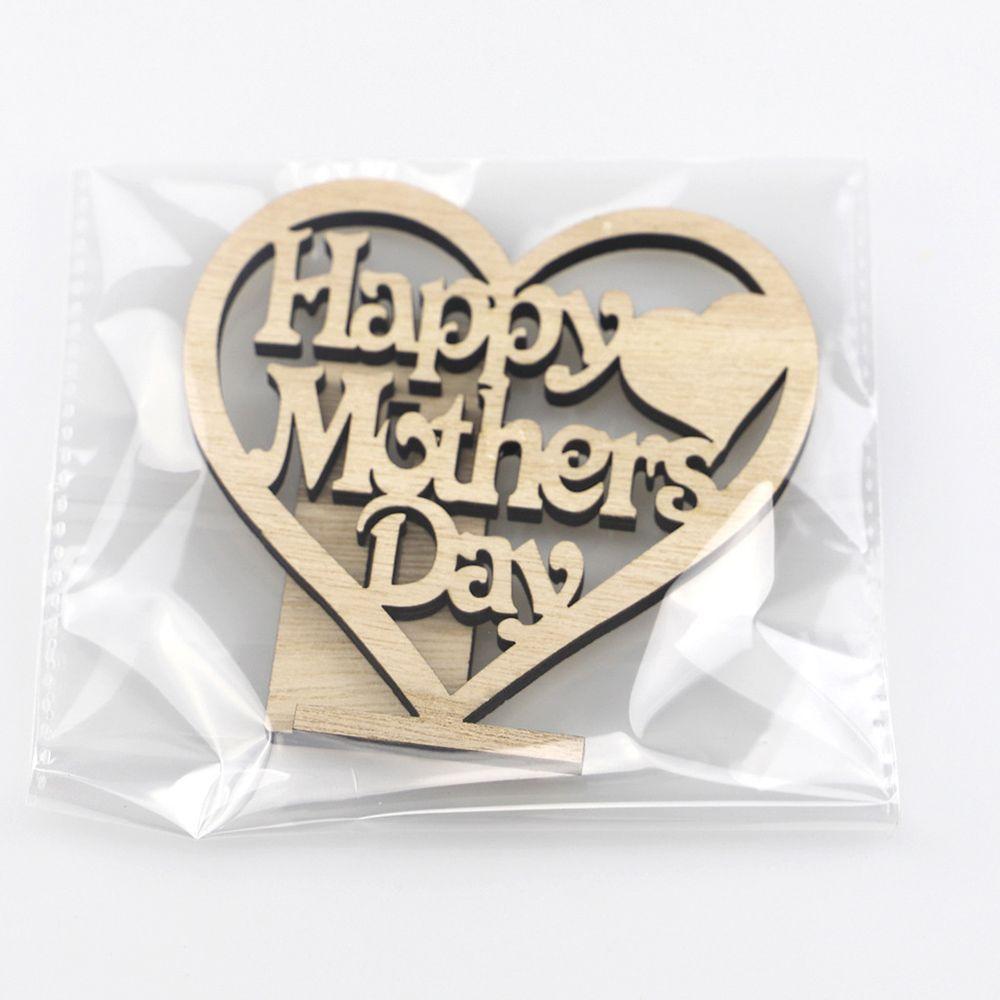 Sign Ornament Love Heart Hollow Out Wooden Slice Best Mum Happy Mothers Day Gift Wood DIY Crafts