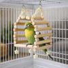Sturdy Parrots Perches Toys Wooden Birds Climbing Ladder Exercise Playstand  Grinding Claws