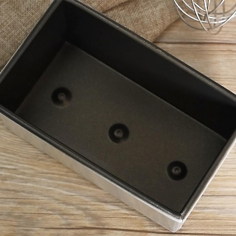 250g Aluminum Alloy Black Non-stick Coating Toast Boxes Bread Loaf Pan Cake Mold Baking Tool with Lid Bake Pan Brownie Pan