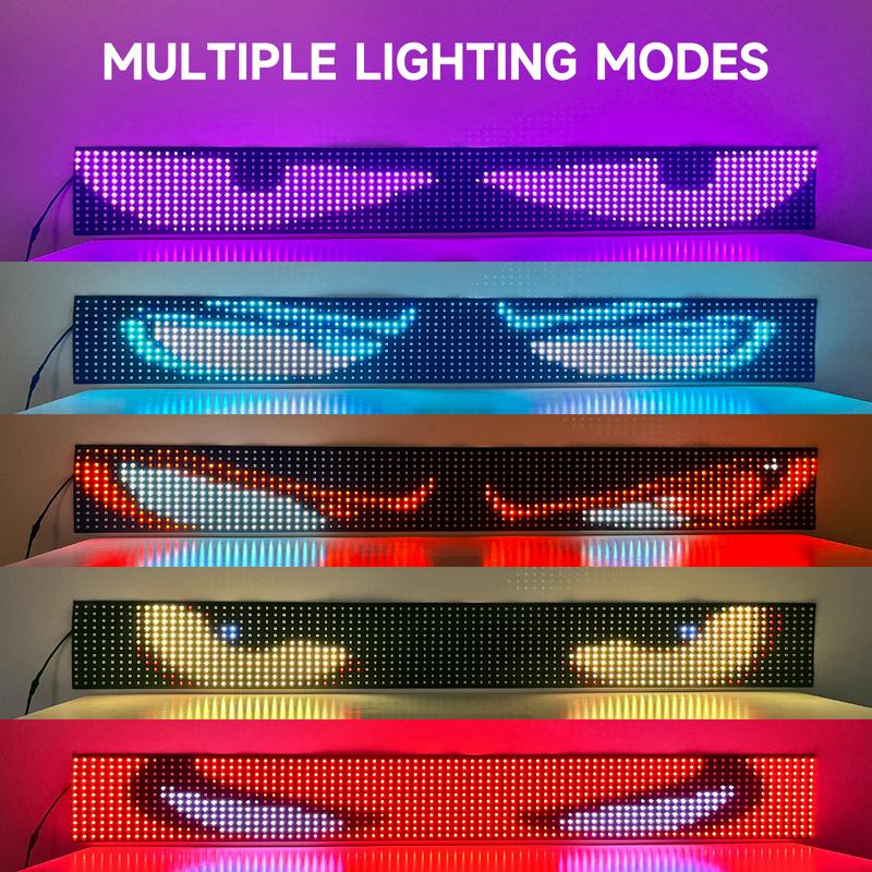 200/150/120 Cm Devil's Eye LED Truck Sign Scrolling Animation APP Remote Control LED Matrix Pixel Panel LED Display Light 12-24V