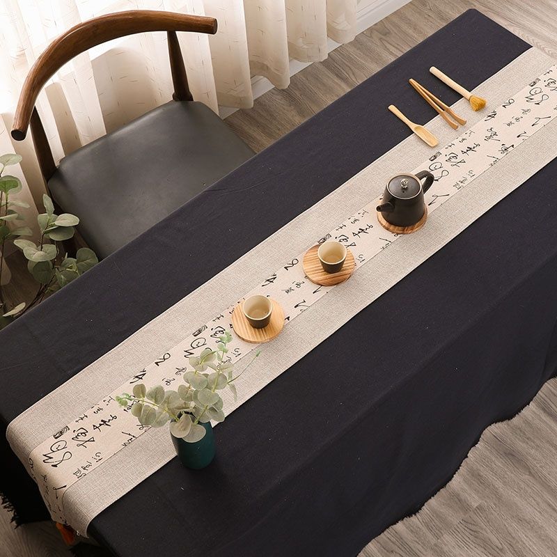 

Дорожка для стола в китайском стиле в стиле ретро из хлопка и льна, пылезащитная, пылезащитная, для столовой, противообрастающая, Tischläufer, украшение для вечеринки 25x90cm
