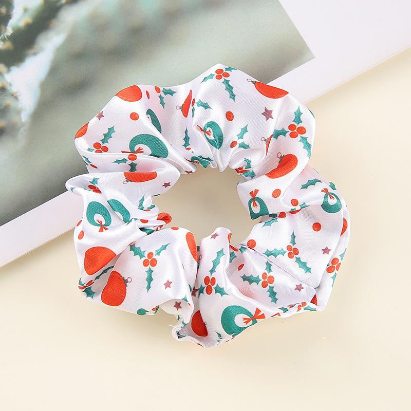 Satin Minimalistische Halloween & Weihnachten Scrunchie Haaraccessoires