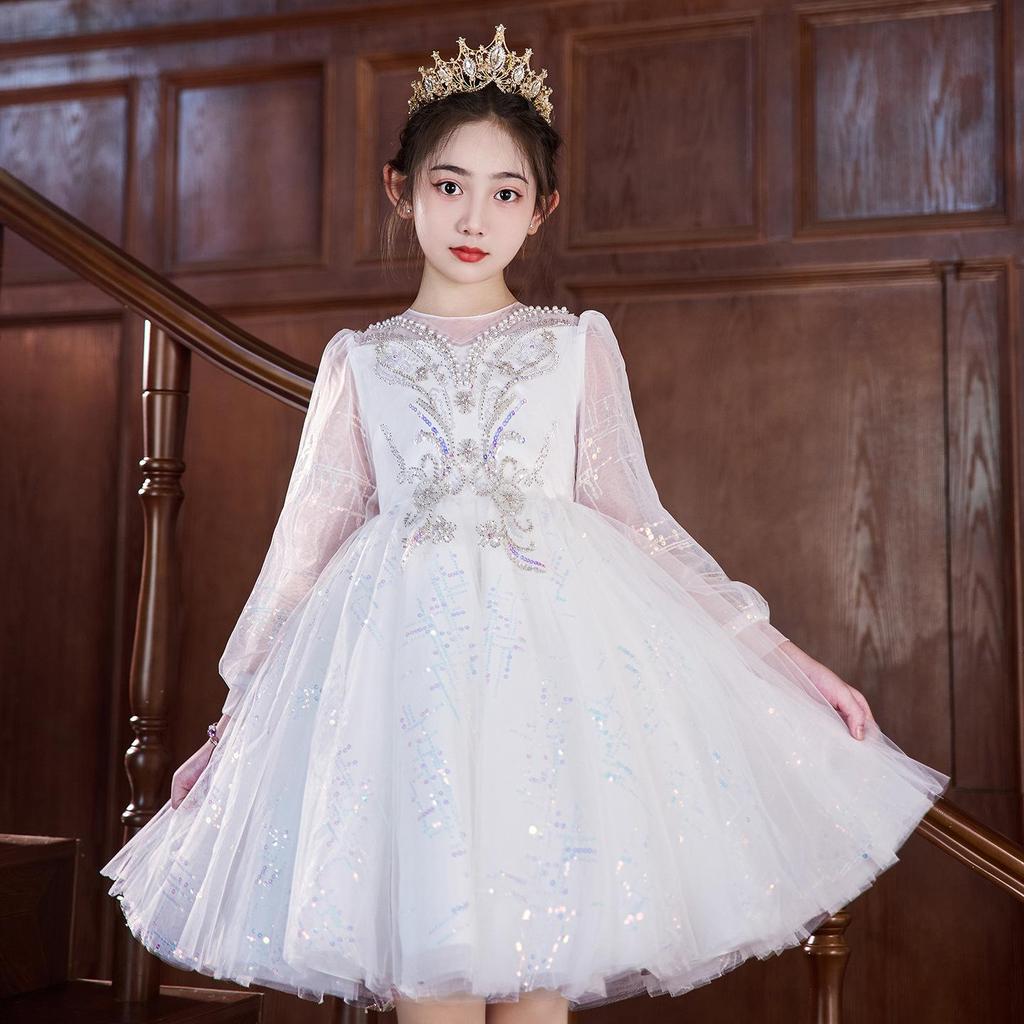 Girls' Luxury Tulle Dress for Piano Shows & Flower Girl Events